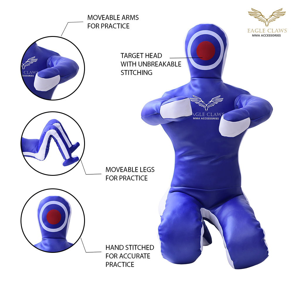 Premium Blue Vinyl BJJ Grappling Dummy – Wrestling & MMA Training Partner