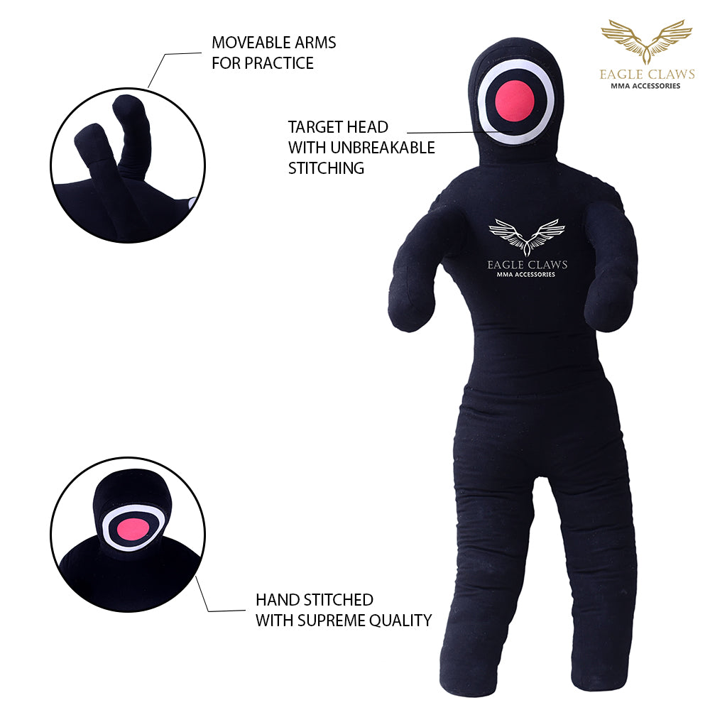 Premium Black MMA Grappling Dummy with Target Head