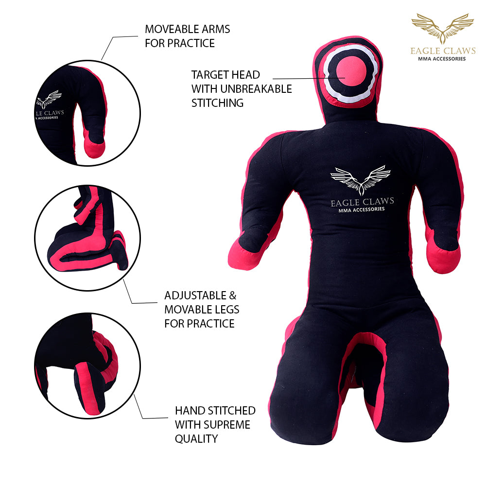 Elite Grappling Dummy – Premium Black & Red MMA Training Partner